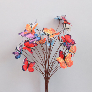 Flores Artificiales de Seda, 5 Cabezas, Diseño de Mariposa, Hechas a Mano, Estilo Moderno, Accesorios de Fotografía para Jardín Exterior, Decoración Suave para el Hogar - Product Image 3