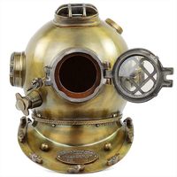 Casque de plongée sous-marine en laiton antique de 18 pouces Casque de plongée décoratif en laiton nautique Casque de plongée décoratif fait à la main