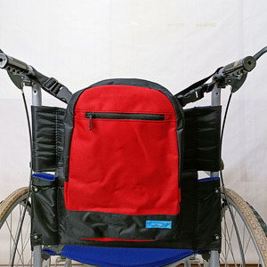 Wheelchair Rear <b>Storage</b> <b>Bag</b> Red <b>Large</b> Capacity Hook Type For Back Use - Product Image 2