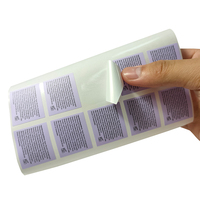 Étiquettes d'ingrédients rectangulaires imperméables pour flacons cosmétiques, étiquettes adhésives durables à finition mate pour flacons de parfum en verre