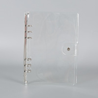 Classeur personnalisé à feuilles mobiles A6/A7/A5 en PVC transparent Pages de couverture personnalisées Style imprimé Cahier de rangement étanche Manuel
