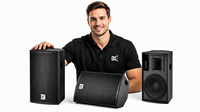 CVR PRO AUDIO 15'' Haut-parleur actif CVR 2 voies à large bande professionnelle pour sonorisation PA 8 ohms en bois
