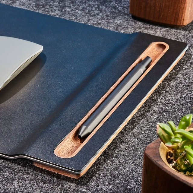 SAMDI Leather Ergonomic Mouse Pad-Scratch-Proof & Water Resistant Orange Customized for Computer/Laptop Use in Stock