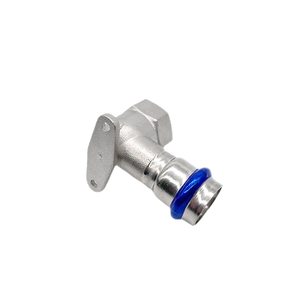 304 acier inoxydable poli presse ajustement raccords de tuyauterie 90 ° <span class=keywords><strong>goutte</strong></span> oreille coudes V profil haute pression bleu Indica - Product Image 3