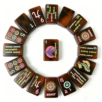 Nouveau jeu de mahjong américain de luxe 2026 en acrylique gravé, série Joy Happy, pour adultes