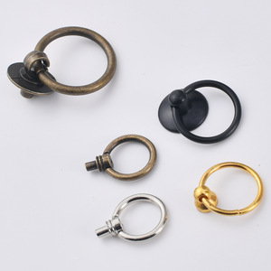 Furniture Handle Ring Zinc Alloy <b>Drawer</b> Pull Traditional Style Durable Cabinet Door <b>Knob</b> Single Hole Mounting - Product Image 2