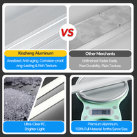 Grande Vente Profilés d'Extrusion LED en Aluminium Forme en U Anodisés Canaux pour Bandes Lumineuses LED Encastrables