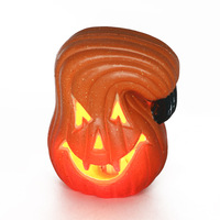 Lanterne citrouille en plastique style américain pour Halloween, grande décoration lumineuse de centre de table, accessoire tendance pour centres commerciaux et extérieurs