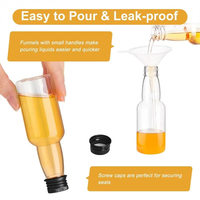 Mini bouteilles de vin en plastique PET transparent de 30/50/60/100/150ml avec bouchon à vis en aluminium pour bière boisson jus lait thé