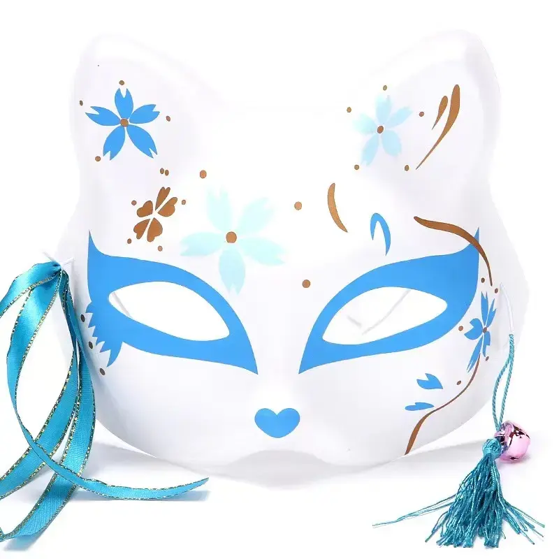 beliebte PVC Fox Half-Face AntiqueFalse-Face-Maske für Katzen-Inspirations-Cosplay-Party Halloween-Party HF001