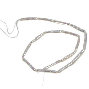 WENCHI 1090 Natural Baroque Freshwater Pearl Necklace White Toothpick Beads 5-22mm Loose Pearls for Jewelry Making - Product Image 2