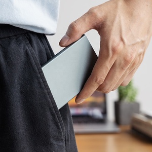 Portafoglio Pop-Up Sottile e Intelligente <span class=keywords><strong>da</strong></span> <span class=keywords><strong>Uomo</strong></span> di Design OEM con Blocco RFID in Alluminio e Porta Carte di Credito - Product Image 4