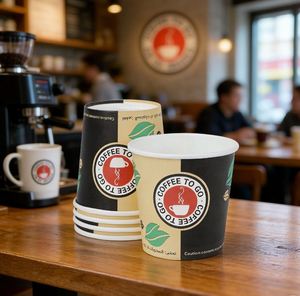 Gobelet en papier biodégradable de 2,5 oz pour café chaud et froid, imprimé sur mesure, de qualité alimentaire, pour Noël - Product Image 2