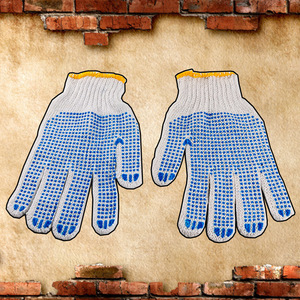 Fabricante mayorista de guantes de lana blanqueada, resistentes al desgaste, antideslizantes, protectores, con puntos adhesivos y pegamento. - Product Image 3