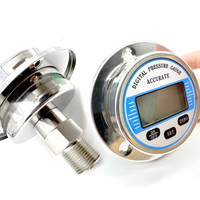 Collecteur numérique négatif en acier inoxydable manomètre de pression d'eau intelligent jauge axail montage arrière compteur de pression sous vide