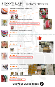 Papel <span class=keywords><strong>de</strong></span> Envolver Flores <span class=keywords><strong>de</strong></span> Color Sólido SINOWRAP, Papel para Envolver Flores Multicolor, Suministros para Floristas, Envoltura para Ramos al por Mayor - Product Image 6