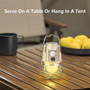 Smiling Shark Outdoor <b>Camping</b> <b>Lantern</b> LY-8242 Rechargeable <b>LED</b> Portable Lamp Metal Body With Clock Feature - Product Image 2