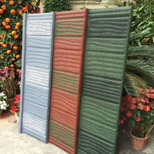 批发红色石材涂层金属钢屋面瓦420 * 1340MM粘合瓦 - Product Image 3