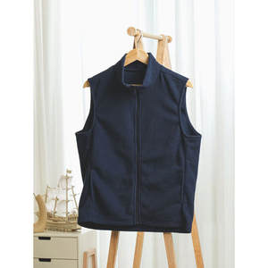 Homme XL Nair Flea House-Up Vest Logo personnalisé Vêtements d'extérieur coupe-vent Polyester tricoté brodé avec rembourrage en coton pour une utilisation en salle de sport - Product Image 1