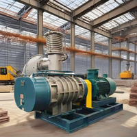 Souffleur d'air industriel chinois, souffleur Roots, moteur, compresseur pour traitement des eaux usées, aération aquaculture, haute efficacité 500L/heure
