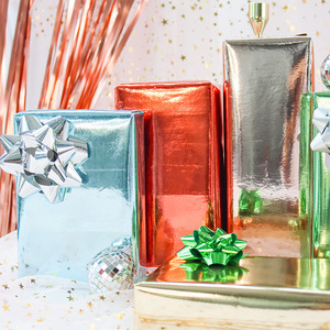 Sang Trọng 80gsm Kích Thước Lớn Aluminizing Giấy Không Thấm Nước Tráng Quà Tặng Giấy Gói Kim Loại Giấy - Product Image 3