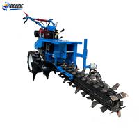 Trancheuse à chaîne compacte et polyvalente avec chaîne en acier au carbone pour système de drainage de serre