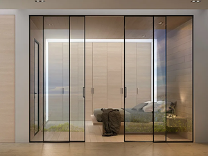 Puerta corrediza de aluminio ventilada ultra estrecha con media vista grande de gama alta serie 16 con ruedas de rodillos para balcón - Product Image 4