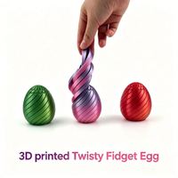 Manufacturer Direct 3D Printed Spiral Fidget Egg Biodegradable PLA Material Multi-Color Options High Quality Export British M