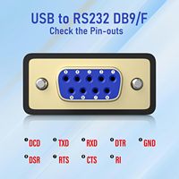 Adaptador USB 2,0 a RS232 Serial DB9 Compatible con Windows 11 10 8 7 Vista XP 2000 98 Linux Mac-Construido con FTDI para uso en computadoras portátiles