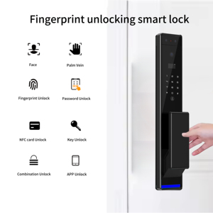 <span class=keywords><strong>2025</strong></span> Neue CNC PalmVein Tuya APP Wifi 3DFAce-Erkennung Entsperren Sie die Smart Lock Video <span class=keywords><strong>Intercom</strong></span> 6085 Einst eck schloss Digitales Türschloss - Product Image 3