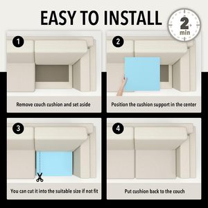 Ghế Dưới Đệm Sag Sửa Chữa Bộ 3 Có Thể Đảo Ngược Mật Độ Cao Bọt Ghế Sofa Đệm Hỗ Trợ Cho Sagging Ghế - Product Image 4