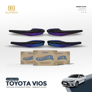 Éclairage intérieur de voiture <span class=keywords><strong>M9</strong></span> Vios pour panneau de porte, zone des pieds, porte-gobelet, éclairage d'accentuation LED, contrôle par application <span class=keywords><strong>smartphone</strong></span> - Product Image 1
