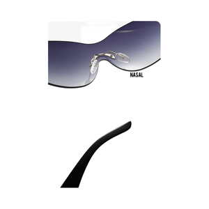 Custom Personalized High Quality Oversize Rimless Sports Sunglasses One-Piece <strong>Lens</strong> White/Pink PC UV400 Protection for Men Women - Product Image 4