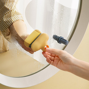HeDou Little T Mirror Cleaner Silicone Squeegee Single-Sided Wipe Glass Cleaning Tool Durable With Suction Cup Storage - Product Image 2