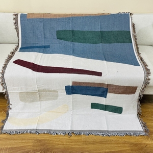 Funda de chenilla tejida para <span class=keywords><strong>muebles</strong></span> de sofá, manta de Jacquard para acampar, de estilo bohemio, Color personalizado - Product Image 4