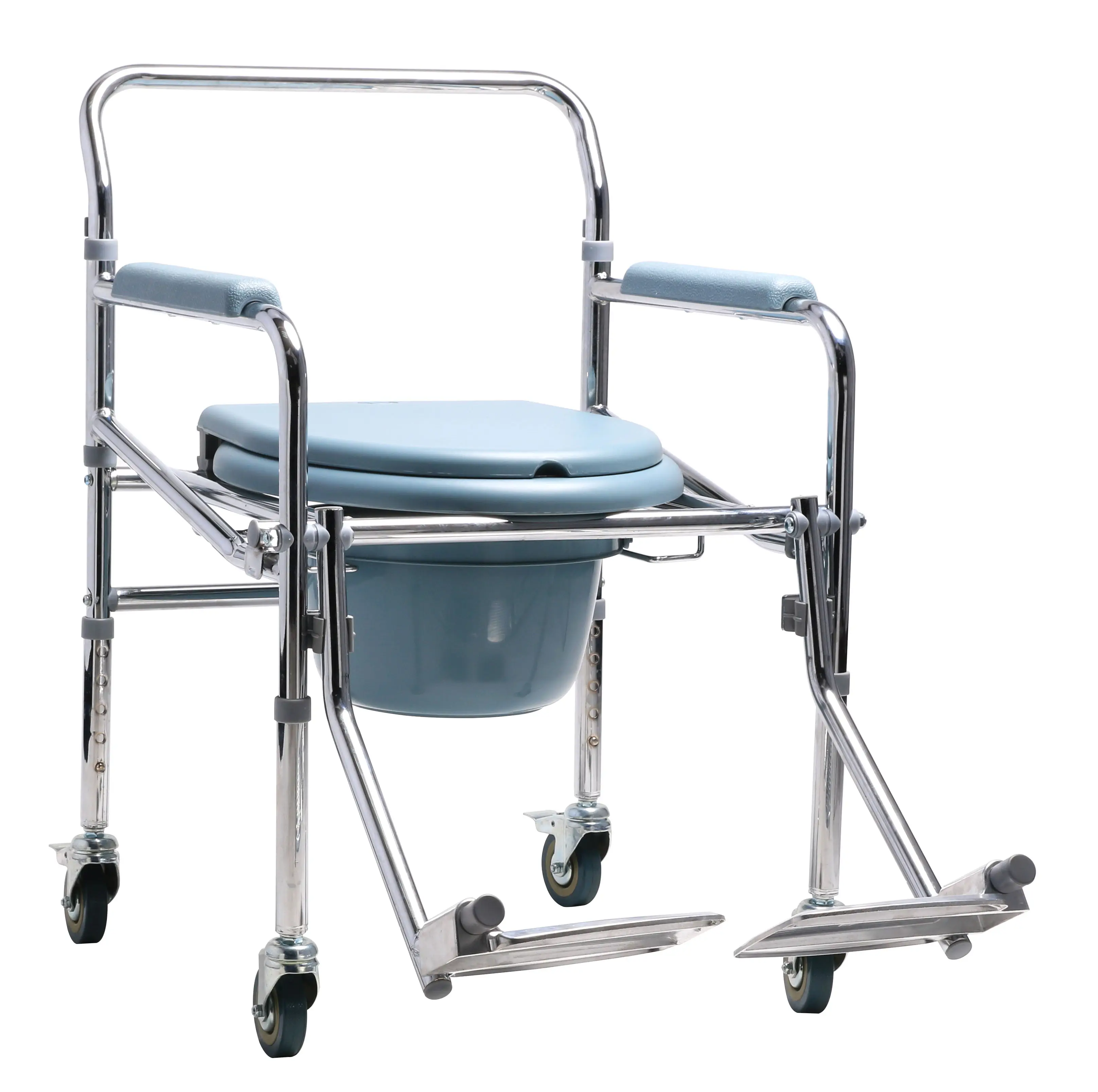 factory best selling product stainless steel patient plastic commode chair price
