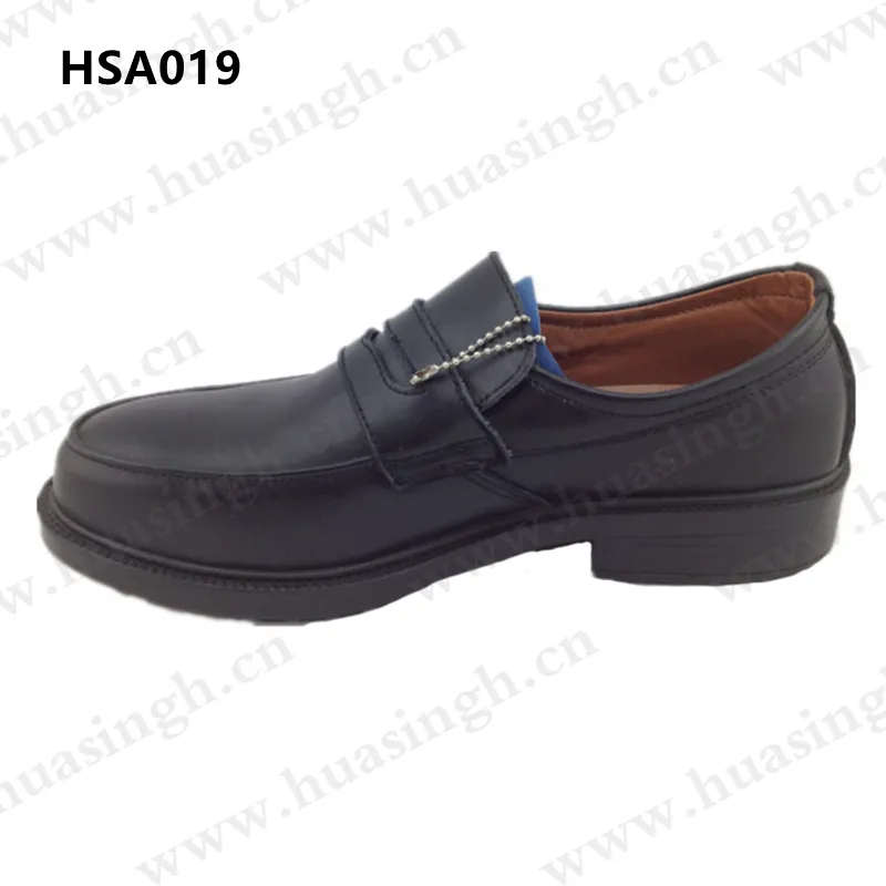 ZH,full grain leather manager safety shoes with steel toe anti-puncture acid resistant black dress shoes men HSA019
