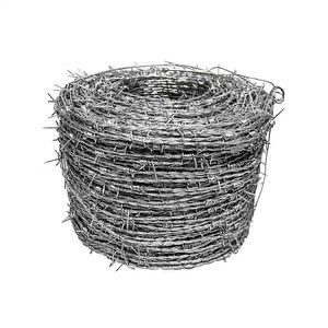 Grosir 10 Gauge 12 Gauge 20 Gauge <span class=keywords><strong>Single</strong></span> <span class=keywords><strong>Strand</strong></span> elektrik Hot Dip galvanis 50kg kawat berduri Harga untuk Nigeria Aljazair - Product Image 3