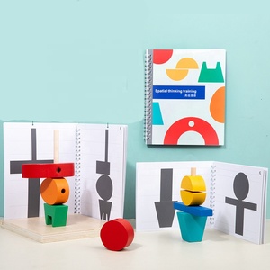 เกมกระดาน3D <span class=keywords><strong>เรขาคณิต</strong></span>สำหรับเด็กเกมกระดานฝึกทักษะการคิดเชิงตรรกะใช้ความคิดของเล่นแบบกระจกมอนเตสซอรี่จับคู่สามมุมมองสำหรับการสอนเอดส์ - Product Image 5