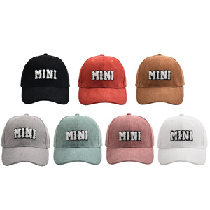 2023 automne hiver Vintage femmes enfants maman et moi correspondant Baseball chapeaux broderie Patch velours côtelé MAMA et MINI Baseball chapeau - Product Image 4