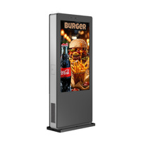 Afficheur numérique double face extérieur haute luminosité 49 pouces, signalétique publicitaire, moniteur tactile LCD étanche IP65, centre commercial