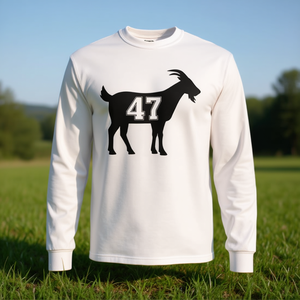 Maglietta a maniche lunghe Goat 47, abbigliamento con messaggio politico - Product Image 3