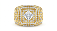 Ensemble de bagues de mariage classiques pour hommes en alliage plaqué or avec pierres de zircon, design constellation, luxe minimaliste, mode, vente en gros