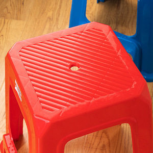 <b>Plastic</b> <b>Stool</b> Household Living Room Bathroom <b>Stool</b> Thickened Adult Red Blue Square <b>Stool</b> Durable Modern Design 25cm - Product Image 4