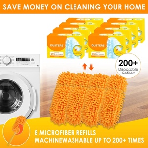 Redones Dusters <span class=keywords><strong>pour</strong></span> recharges de dépoussiéreur de meubles en microfibre réutilisables (lot de 8 + 1 manche) Recharges robustes 360° - Product Image 5