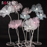 Fleurs de pavot géantes artificielles avec tige, support, grande fleur artificielle géante, décoration pour mariage, événement