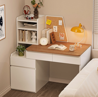 Bureau d'école moderne de luxe avec armoire et tiroir utilitaire, table d'ordinateur en bois