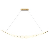 Lustre en fer style crème nordique, design minimaliste moderne avec éclairage LED pour restaurant, bar et salon - Garantie de 3 ans