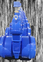 Vanne à opercule double en fonte GGG50 avec volant ou capuchon de tige pour tube PVC DN300 315mm PN10 PN16 Fabriqué en Chine