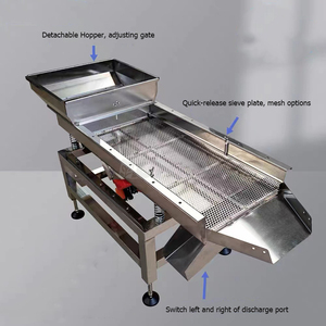 Automatic Rice Seed Feeder <strong>Separator</strong> Electric Vibrating Sifter Linear Vibrating Sieve Machine for <strong>Grain</strong> <strong>Sorting</strong> - Product Image 2